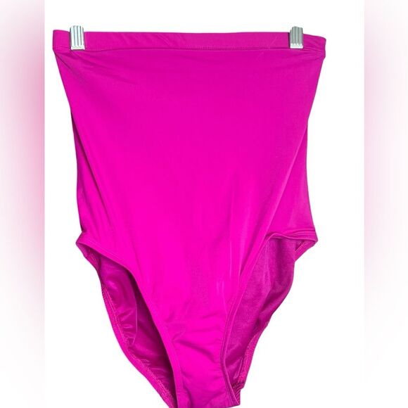 Spanx Core High Rise Go Slimming Swimwear Berry Pink Control Bottoms Size 10 NWT - Picture 1 of 7